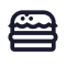 A blue hamburger icon.